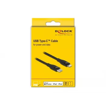 Cable de datos y carga USB Type-C a Lightning DeLOCK 86637