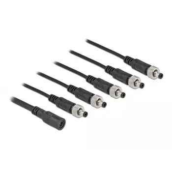 Divisor de cable DeLOCK 86590 5,5 x 2,1 mm 1 x conector hembra a 5 x conector macho atornillable