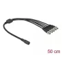 Divisor de cable DeLOCK 86590 5,5 x 2,1 mm 1 x conector hembra a 5 x conector macho atornillable