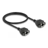 Cable alargador RJ50 DeLOCK conector hembra a conector hembra S/FTP 0,5 m negro