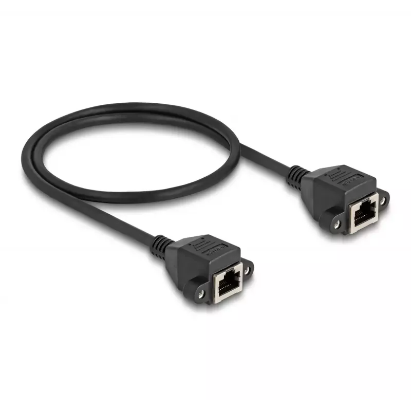 Cable alargador RJ50 DeLOCK conector hembra a conector hembra S/FTP 0,5 m negro