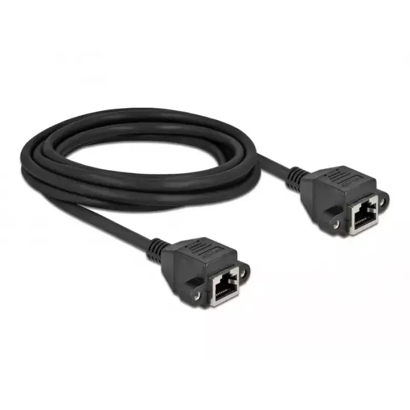 Cable alargador de red DeLOCK Cat.6A 3 m negro