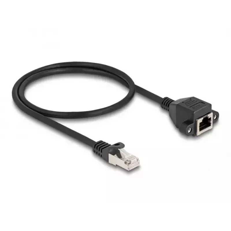 Cable alargador RJ50 DeLOCK conector macho a conector hembra S/FTP 0,5 m negro