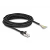 Cable DeLOCK conector macho RJ50 a extremos de cable abiertos S/FTP 5 m negro