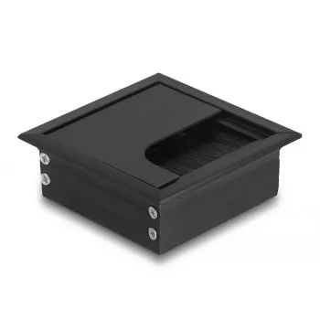 Pasacables DELOCK 66855 para escritorio, negro, 80×80×28 mm, 1 ud.