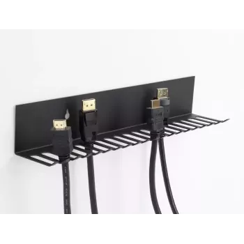 Sujetacables DeLOCK 318 x 65 mm montaje en pared gris