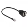 Cable DeLOCK conector macho RJ12 a conector hembra RJ12 30 cm negro