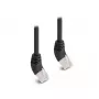 Cable de red DeLOCK RJ45 Cat.6A S/FTP acodado 45° 0,25 m negro
