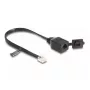 Cable DeLOCK conector macho RJ12 a conector hembra RJ12 20 cm negro