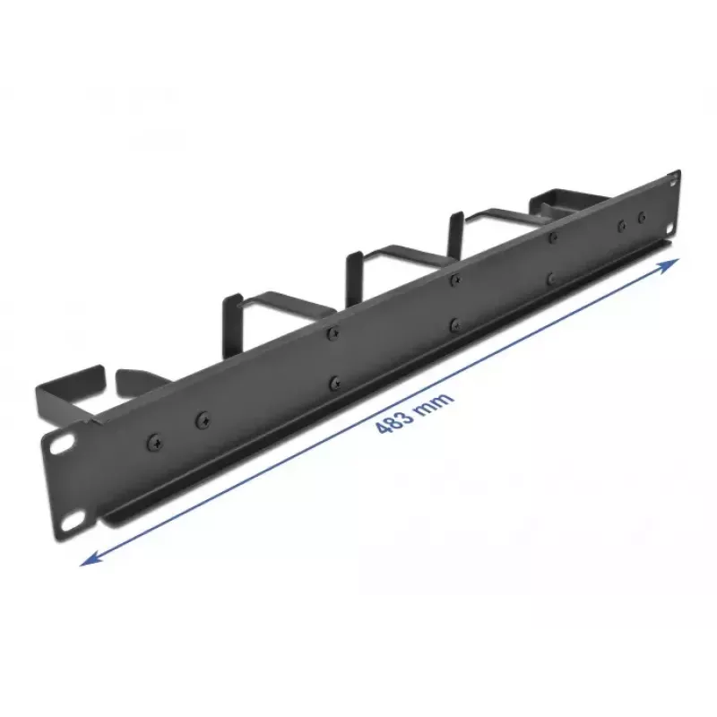 Panel de gestión de cables DeLOCK 19 inch 66848 negro con 5 ganchos