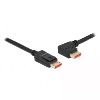 Cable DisplayPort DeLOCK 87049 5 m conector macho recto a conector macho 90° acodado a la izquierda 8K 60 Hz