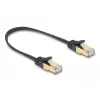 Cable de red DeLOCK RJ45 plano 0,25 m Cat6A negro