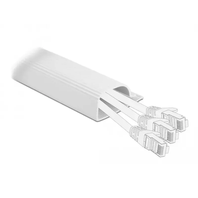Canaleta de cables DeLOCK 20885 montaje bajo mesa 63 x 28 mm blanco 2 uds.