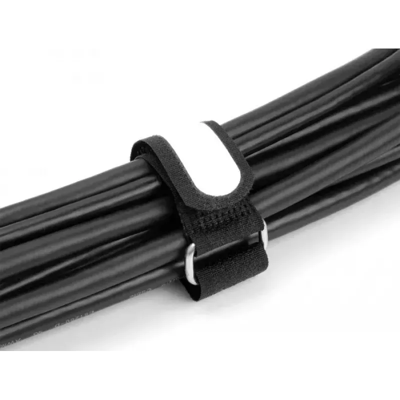 Bridas de cable de velcro DeLOCK 203x20 mm negro 5 uds.