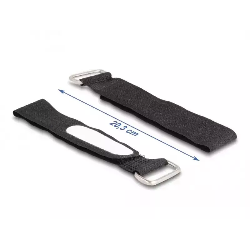 Bridas de cable de velcro DeLOCK 203x20 mm negro 5 uds.