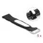 Bridas de cable de velcro DeLOCK 203x20 mm negro 5 uds.