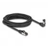 Cable de red DeLOCK RJ45 Cat.8.1 acodado 90° hacia abajo / recto 5 m negro
