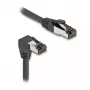Cable de red DeLOCK RJ45 Cat.8.1 acodado 90° hacia abajo / recto 5 m negro