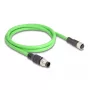 Cable de red DeLOCK M12 codificado A de 8 pines conector macho a conector hembra PUR (TPU) 1 m