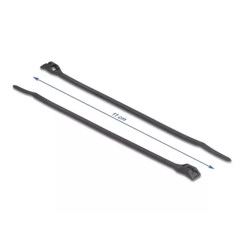 Brida para cables reutilizable DeLOCK 19465 poliamida negra 110 mm 100 uds.