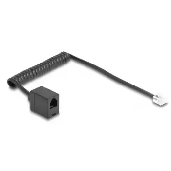 Cable de teléfono DeLOCK 90230 1 m negro RJ-11 a RJ-11