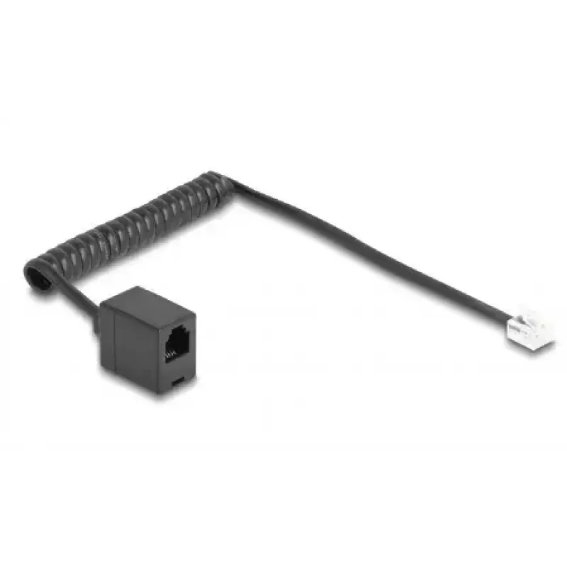 Cable de teléfono DeLOCK 90230 1 m negro RJ-11 a RJ-11