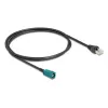 Cable coaxial DELOCK 90698 con conector HSD-Z a RJ-45, 1 m, negro/azul