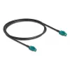 Cable coaxial DELOCK 90680 — 1 m, HSD Z a HSD Z, negro/azul