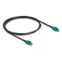 Cable coaxial DELOCK 90680 — 1 m, HSD Z a HSD Z, negro/azul