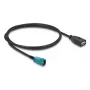 Cable coaxial DELOCK 90703 — HSD Z a USB A, 1 m, negro/azul