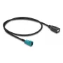 Cable coaxial DELOCK 90702 HSD Z a USB A, 0,5 m, negro/azul