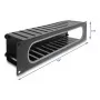 Embellecedor de gestión de cables DELOCK 67279 — accesorio para rack de acero 2U, negro, abertura con protección de bordes