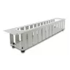 Panel de gestión de cables DELOCK 67280 — panel para rack de acero de 19 pulgadas 2U con abertura, gris