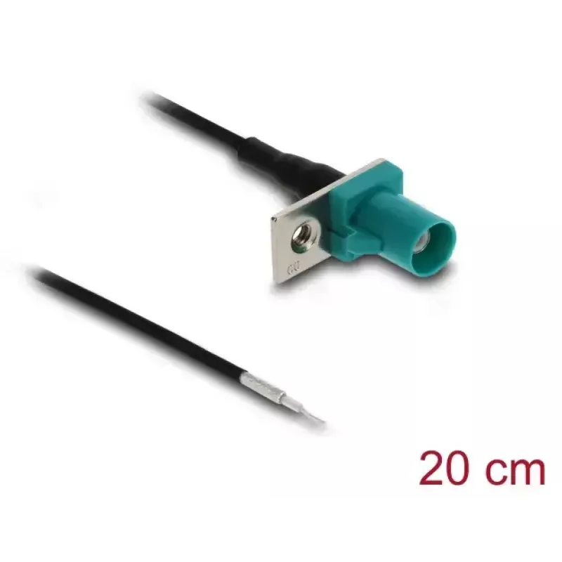 Cable coaxial DELOCK 90725, conector FAKRA Z – 0,2 m, 1,13/0,2