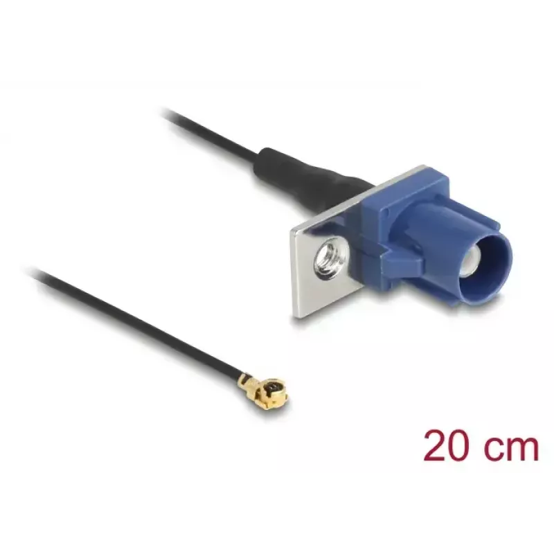 Cable coaxial DeLOCK 90727 1.13 0,2 m FAKRA C I-PEX MHF1 negro azul