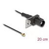 Cable coaxial DELOCK 90728 — FAKRA A a I-PEX MHF1, 0,2 m, 1,13 mm, negro