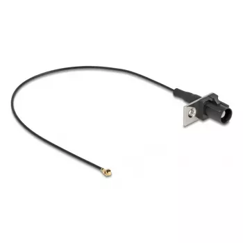 Cable coaxial DELOCK 90728 — FAKRA A a I-PEX MHF1, 0,2 m, 1,13 mm, negro