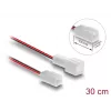 DeLOCK 90869 Cable alargador de ventilador 2 pines, macho a hembra, longitud del conector 13 mm, 30 cm