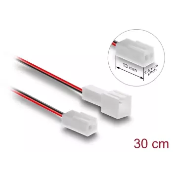 Extensión de cable para sistema de refrigeración de ordenador DELOCK 90869 — PVC, 1,3 mm de diámetro, negro/rojo/blanco