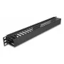 Placa guía de gestión de cables DELOCK 19 pulgadas 1HE con 2 aberturas, metal/plástico, negro