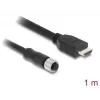 Cable DELOCK M12 codificado A de 17 polos (conector hembra) a HDMI (conector macho) — 1 m, negro