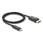 DeLOCK 81701 cable coaxial de USB-C a DisplayPort (DP Alt Mode), 4K 60 Hz, cubierta trenzada, 1 m, 3,5 mm de diámetro