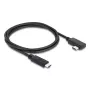 Cable coaxial DELOCK USB4 Gen 3x2 en ángulo izquierda/derecha USB-C a USB-C 40 Gbit/s USB PD 3.1 240 W 0,5 m