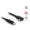 Cable coaxial USB4 Gen 3x2 USB-C a USB-C 40 Gbit/s PD 3.1 240 W en ángulo izquierda/derecha 1 m