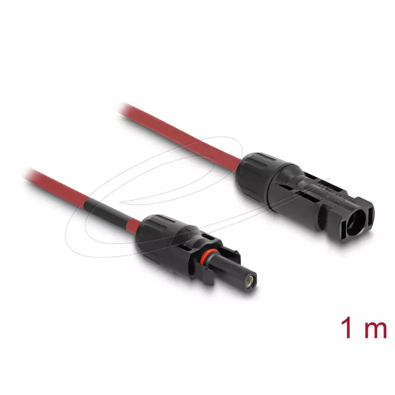 Cable DELOCK 90973 DL4 solar 6 mm² 1 m rojo/negro conector macho a conector hembra 1000 V DC