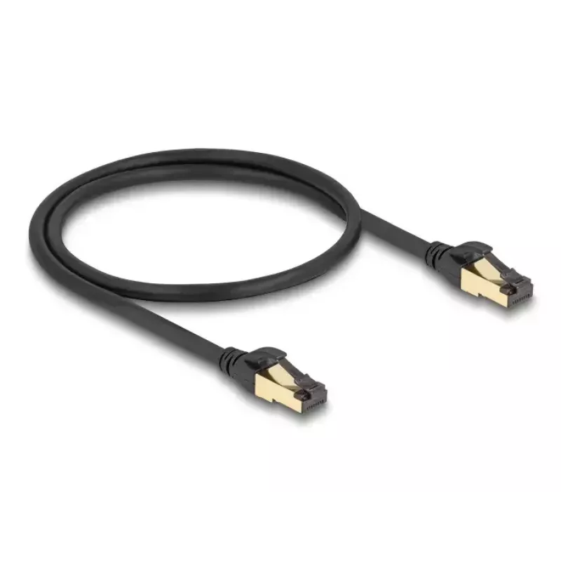 Cable de red DeLOCK RJ45 Cat.6A conector macho a conector macho S/FTP 0,5 m negro
