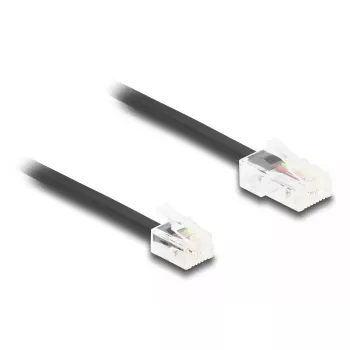 DeLOCK 88038 cable de teléfono 5 m negro RJ-45 RJ-11
