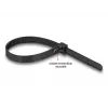 DeLOCK Bridas reutilizables resistentes al calor, 150 x 7.5 mm, negro, 100 uds.