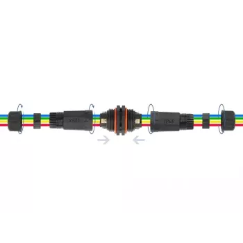 Conector de cable eléctrico DELOCK 86914 recto 85–260V negro 25×114 mm 1 unidad