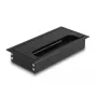 Pasacables DELOCK 66856 para escritorio, negro, 80×160×28 mm, 1 ud.